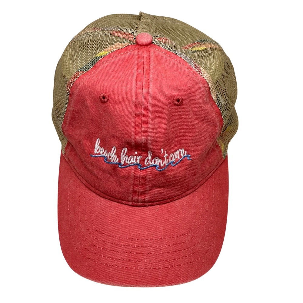 Infinity Her Trucker Hat Red Beach Hair‎ Dont Care Ponytail Mesh Snapback Women